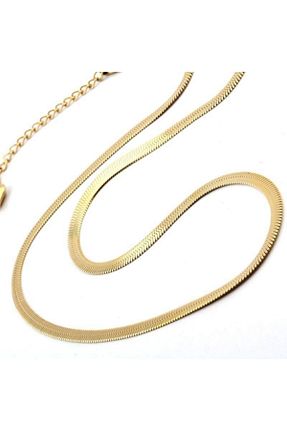 گردنبند استیل ( فولاد ) طلائی زنانه استیل (فولاد) stainless steel - کد 77847558