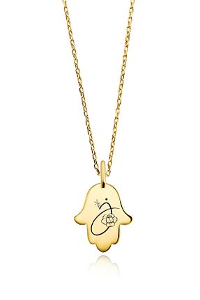 گردنبند نقره طلائی زنانه 925 عیار Tasarlatak - کد 73696345