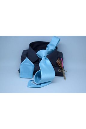 کراوات فیروزه ای مردانه پارچه ای B