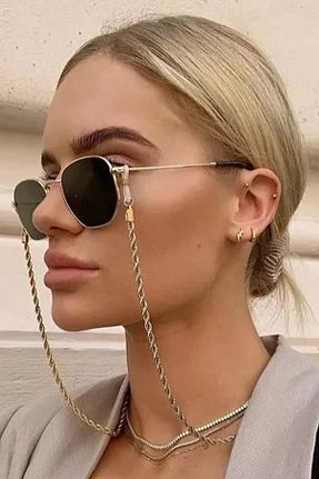 عینک آفتابی طلائی زنانه فلزی ESUSO - کد 78780094