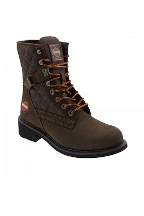 بوت / نیم بوت قهوه ای زنانه چرم خالص Harley Davidson - کد 3983964