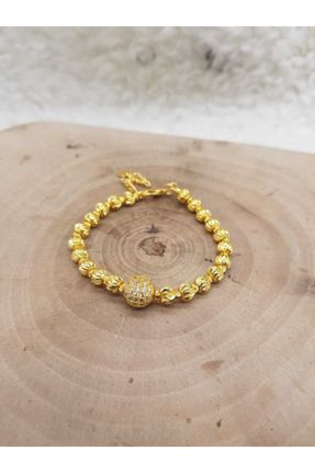 دستبند جواهر طلائی زنانه روکش طلا کد 78958131