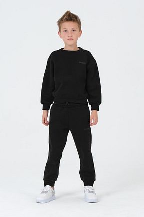 ست گرمکن مشکی بچه گانه پنبه ای Black One - کد 380376609