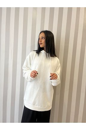 سوئیشرت سفید زنانه ساده venera - کد 380477792