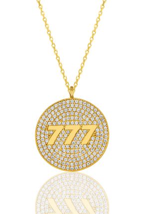 گردنبند نقره طلائی زنانه 925 عیار Bilsen Store - کد 376766436