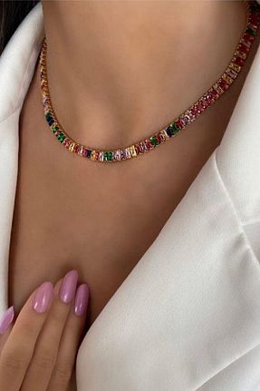 گردنبند استیل ( فولاد ) طلائی زنانه استیل ضد زنگ UBUH SHOP - کد 380735384