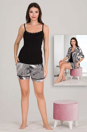 ست لباس راحتی طوسی زنانه طرح دار Jenny Daphne - کد 381565062