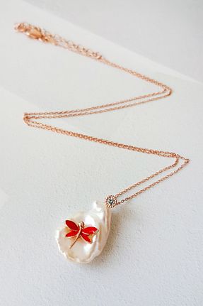 گردنبند نقره صورتی زنانه 925 عیار MorMajor Silver - کد 381421755