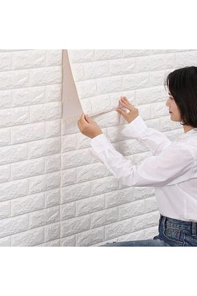 کاغذ دیواری سفید Kendinden Yapışkanlı Renkli Duvarlar - کد 381687763