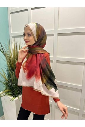 شال قهوه ای زنانه پنبه ای La boutique - کد 381819037