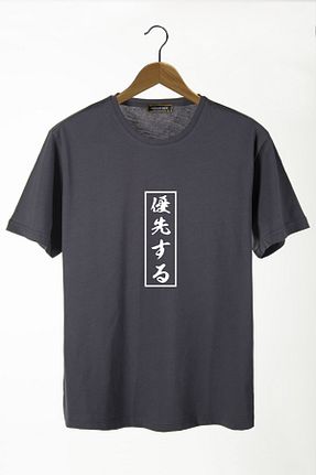 تیشرت طوسی زنانه اورسایز viptasarımtshirt - کد 311143867
