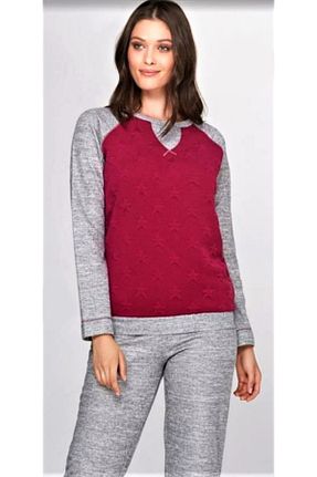 ست لباس راحتی طوسی زنانه ساده Marilyn Pijama - کد 382089705