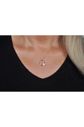 گردنبند نقره صورتی زنانه 925 عیار EZİLA SİLVER - کد 382574075