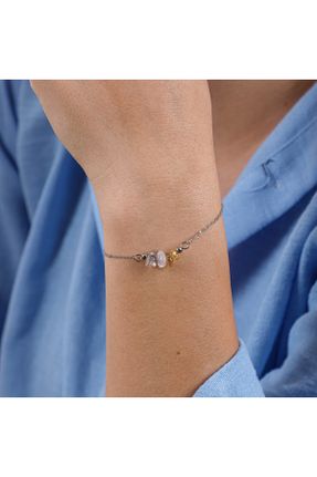 دستبند جواهر بنفش زنانه سنگی کد 348379963