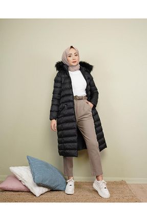 کاپشن مشکی زنانه رگولار FATELLA - کد 382411622