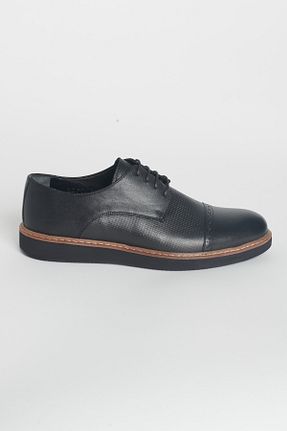کفش کژوال مشکی مردانه چرم خالص Altınyıldız Classics - کد 382876521