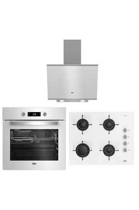 ست هود و اجاق گاز سفید گارانتی نمایندگی رسمی Beko - کد 382868219