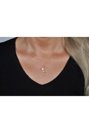 گردنبند نقره طلائی زنانه 925 عیار EZİLA SİLVER - کد 383761045