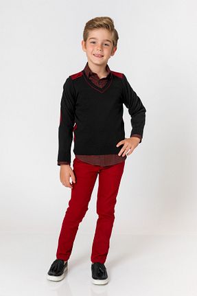 پلیور مشکی بچه گانه ساده incity - کد 384104865