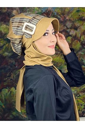 روسری قهوه ای BUTİKAMBAR - کد 384318924