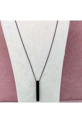 گردنبند استیل ( فولاد ) مشکی زنانه استیل (فولاد) Güler Yüzlü Silver - کد 384409360