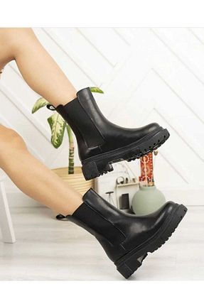 بوت / نیم بوت مشکی زنانه چرم مصنوعی CWolf - کد 384023148