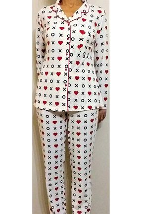 ست لباس راحتی نباتی زنانه Kalp Marilyn Pijama - کد 383724215