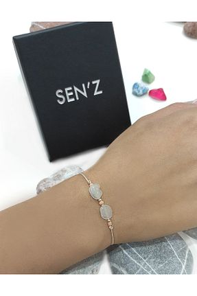 دستبند نقره رنگی زنانه 925 عیار SEN