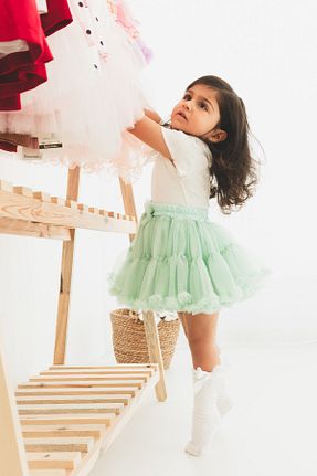 دامن سبز زنانه پنبه ای Banamio - کد 313558293