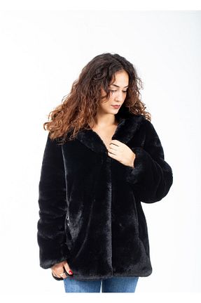 کاپشن مشکی زنانه رگولار KürkZone - کد 383075964
