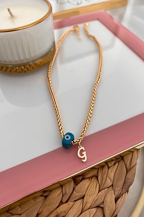 گردنبند جواهر طلائی زنانه چرم Trendy Butik - کد 383685555