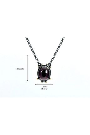 گردنبند نقره زرشکی زنانه 925 عیار TAŞMABETİ - کد 384422669