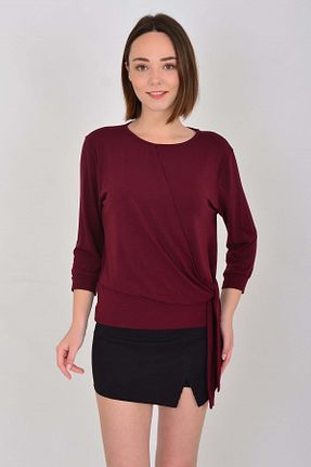 بلوز زرشکی زنانه ساده Letoile - کد 50369102