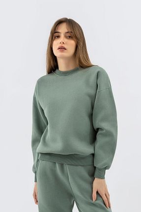 سوئیشرت سبز زنانه ساده NEFS Design - کد 384815732