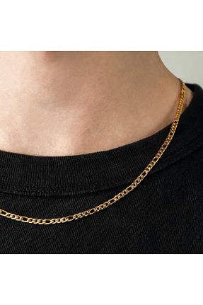 گردنبند استیل ( فولاد ) طلائی مردانه استیل ضد زنگ THE Steel - کد 384961989