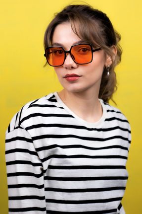 عینک آفتابی مشکی زنانه 56 UV400 استخوان مات هندسی کد 335681965