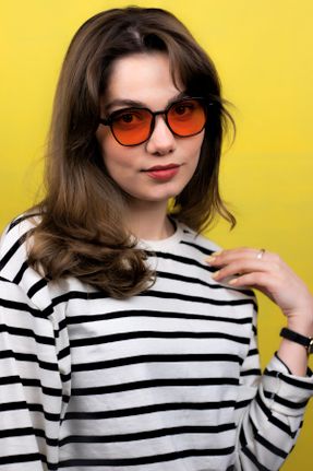 عینک آفتابی مشکی زنانه 51 UV400 استخوان مات هندسی کد 335664458