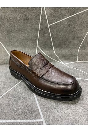 کفش آکسفورد قهوه ای مردانه چرم خالص NYZ - کد 385015941