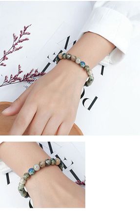 دستبند جواهر قهوه ای زنانه سنگ طبیعی NehirTaş - کد 385376164