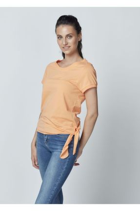تی شرت نارنجی زنانه ریلکس بیسیک کد 40941971