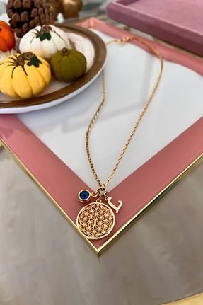 گردنبند جواهر طلائی زنانه روکش طلا Trendy Butik - کد 384897506