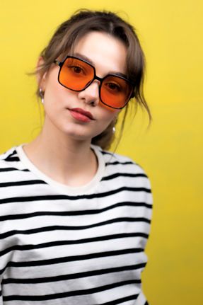 عینک آفتابی مشکی زنانه 56 UV400 استخوان مات هندسی کد 335681965