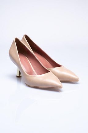 کفش کلاسیک بژ زنانه پاشنه کوتاه (1 - 4 سانتی متر) lizshoe - کد 386596925