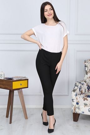 شلوار سایز بزرگ مشکی زنانه پنبه ای Gül Moda - کد 42161295
