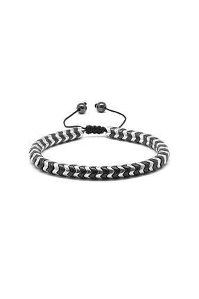 دستبند جواهر بژ زنانه سنگ طبیعی Tesbihane - کد 6688655