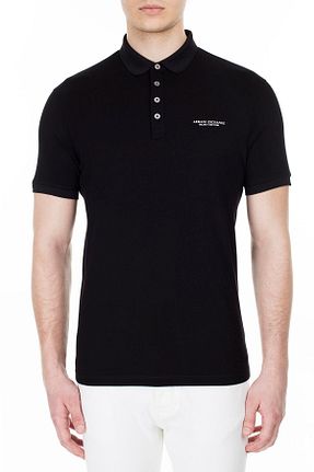 پولوشرت مشکی مردانه %100 پنبه Armani Exchange - کد 42512269