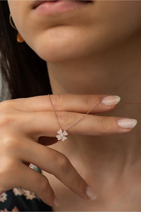 گردنبند نقره صورتی زنانه 925 عیار NEREZE - کد 42615294