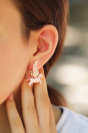 گوشواره نقره صورتی زنانه 925 عیار MorMajor Silver - کد 30923109