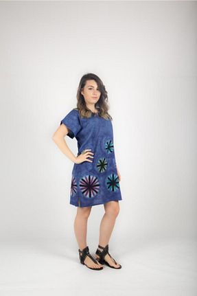 لباس آبی زنانه بافتنی renklidüşler - کد 43256632