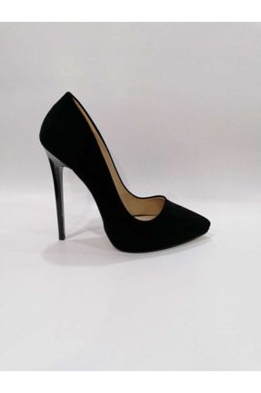 کفش پاشنه بلند کلاسیک مشکی زنانه جیر پاشنه بلند ( +10 cm) پاشنه نازک کد 43256699